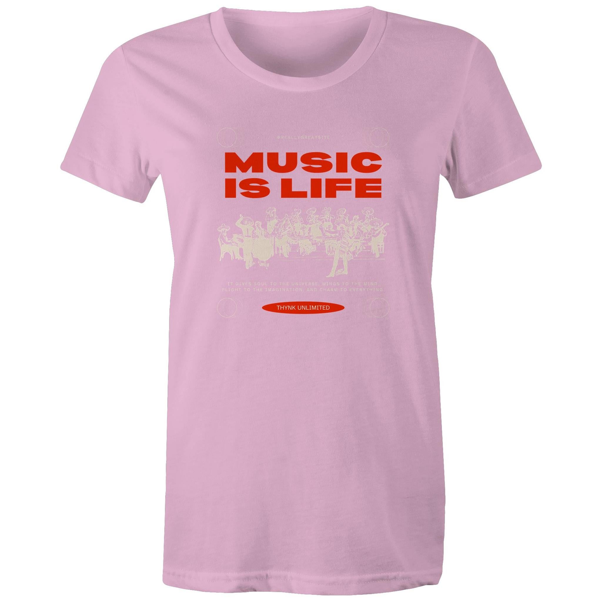 Women's Maple Tee Music is my Life 