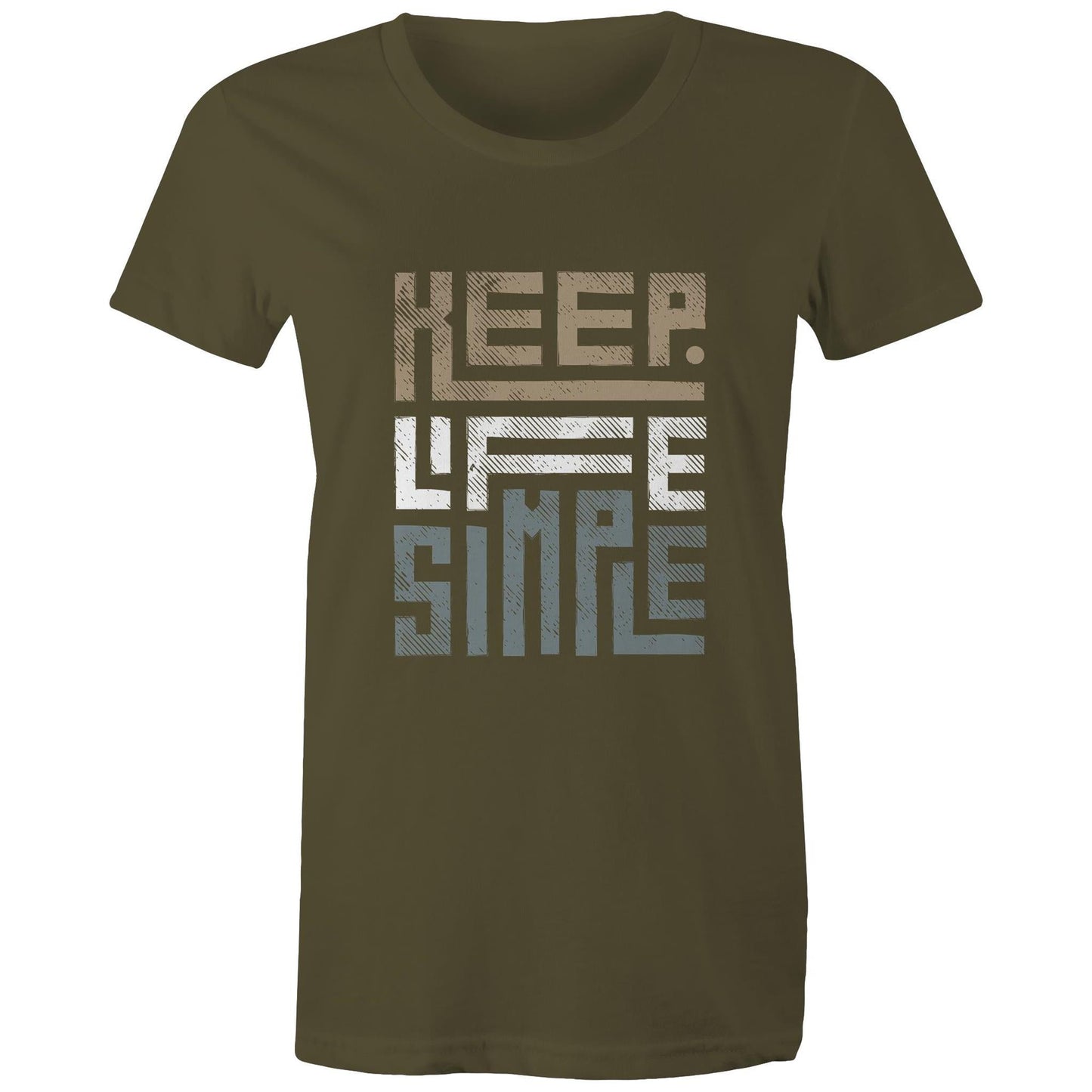 Women's Maple Tee Keep Life Simple Print 