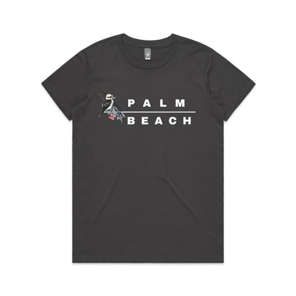 Lost Manly custom logo Palm Beach edition AS Colour Women's Maple Tee - Lost Manly Shop