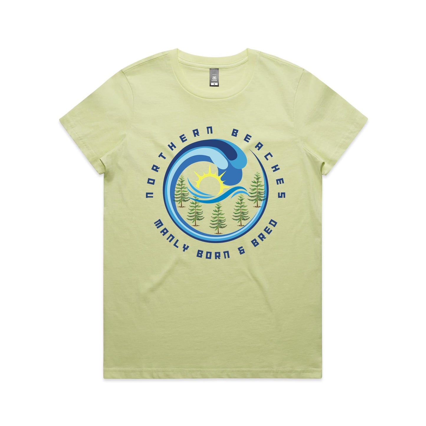 Lost Manly Custom Manly Beach Logo Edition AS Colour Women's Maple Tee - Lost Manly Shop