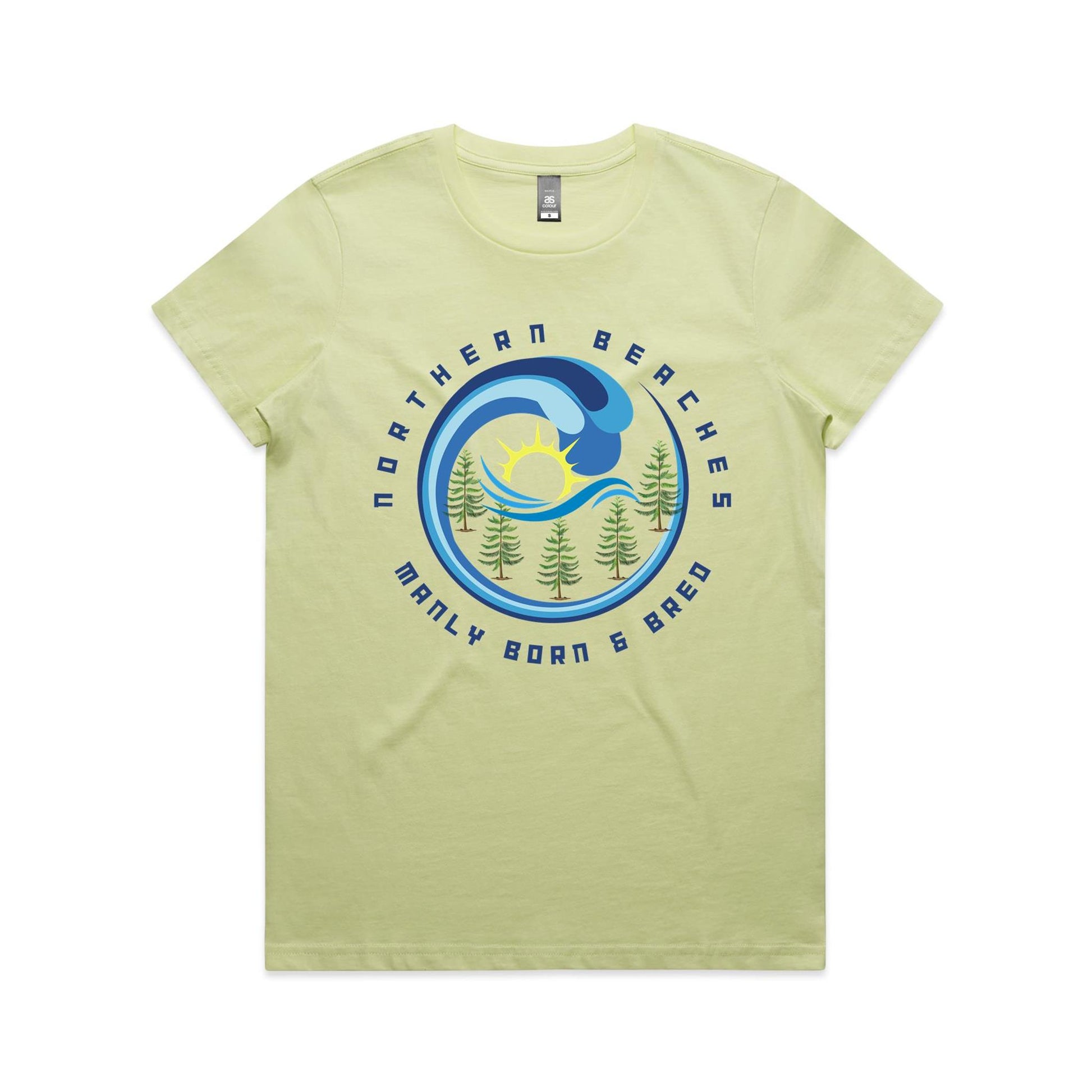 Lost Manly Custom Manly Beach Logo Edition AS Colour Women's Maple Tee - Lost Manly Shop