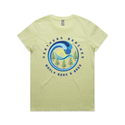 Lost Manly Custom Manly Beach Logo Edition AS Colour Women's Maple Tee - Lost Manly Shop