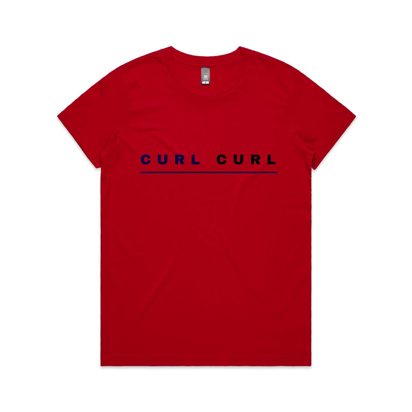 Lost Manly custom logo Curl Curl edition AS Colour Women's Maple Tee - Lost Manly Shop