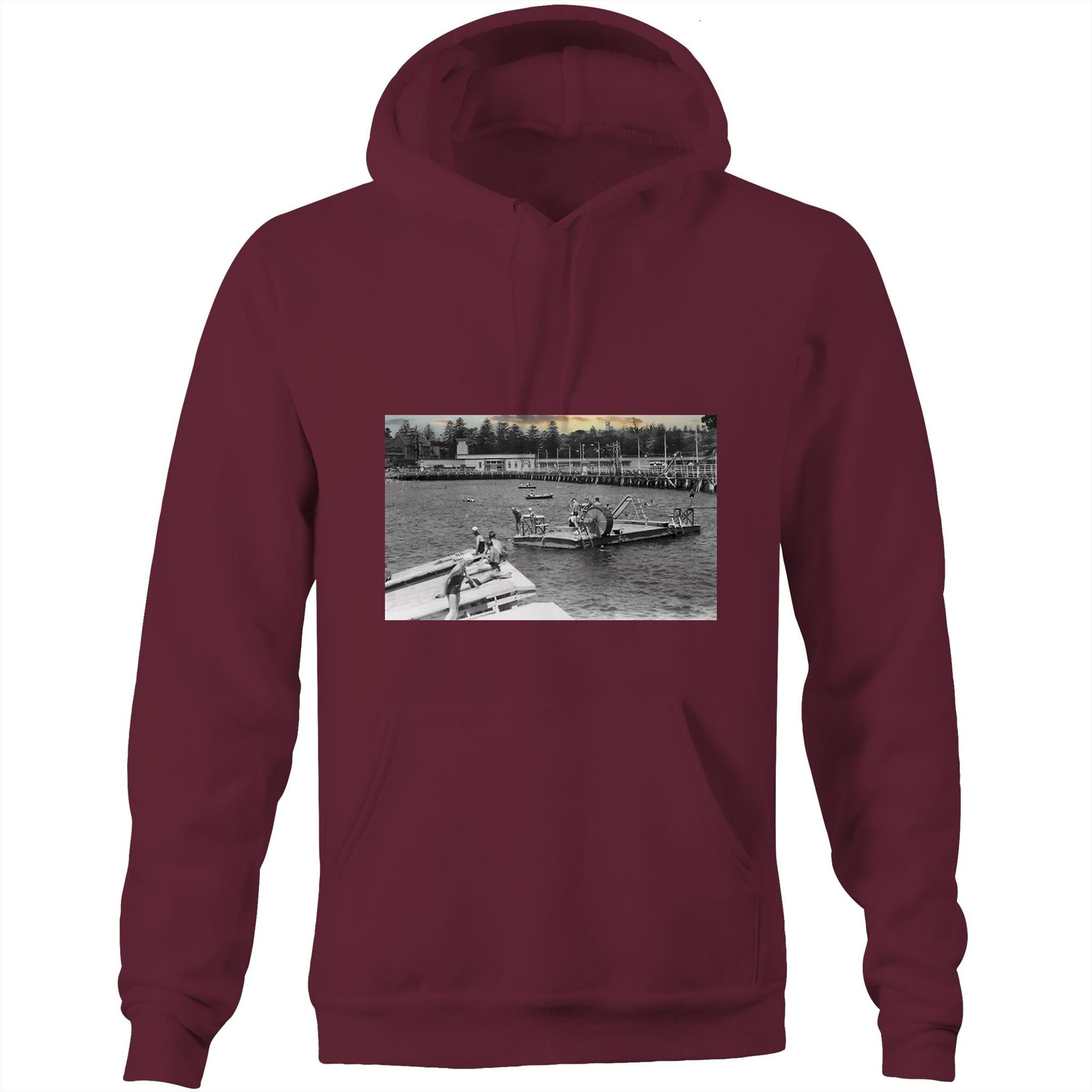 Northern Beaches Vintage Graphic Pocket Hoodie Sweatshirt 