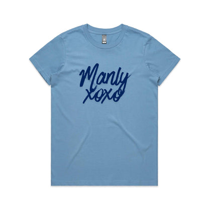 Lost Manly Custom Logo Manly xoxo Edition AS Colour Women's Maple Tee - Lost Manly Shop
