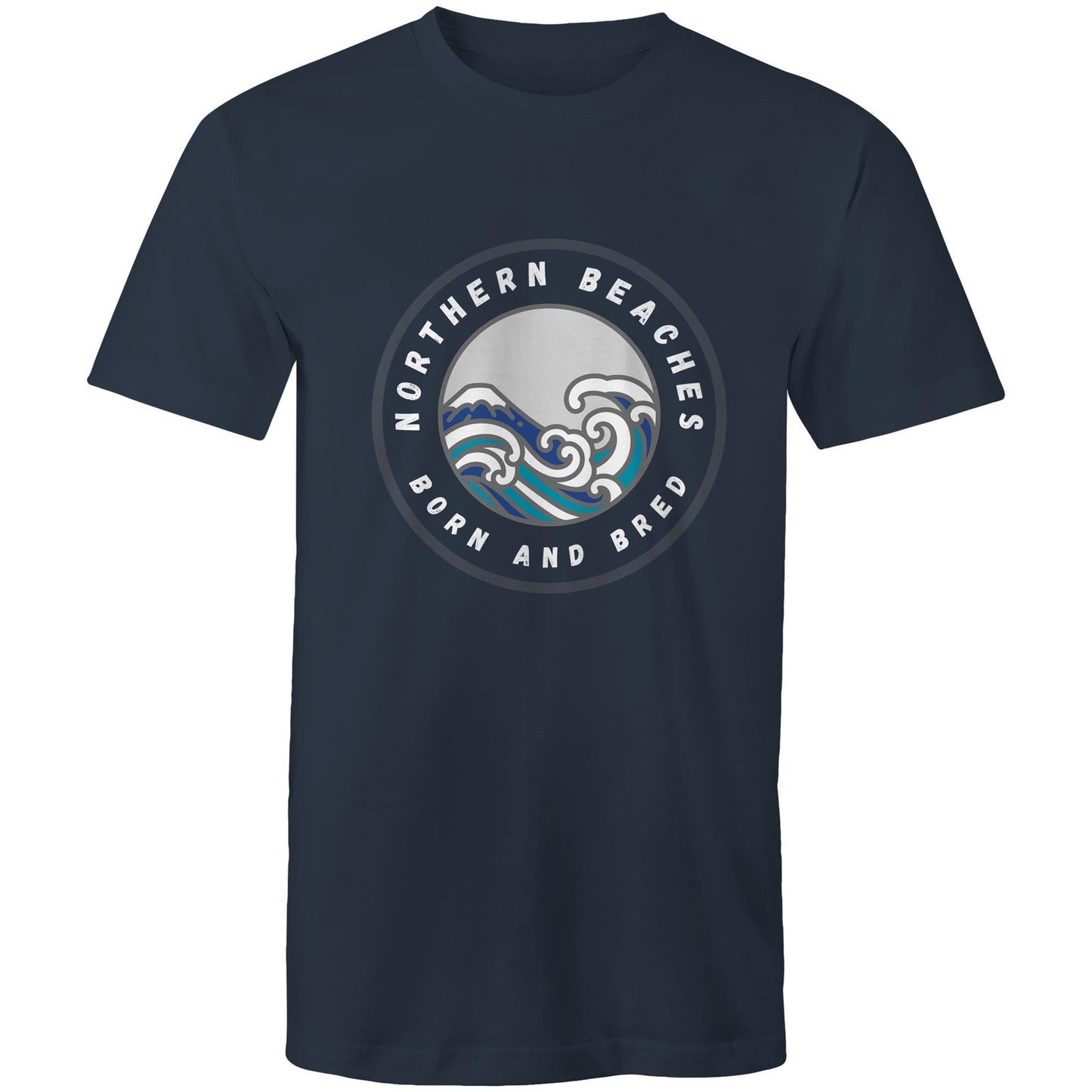 Northern Beaches Born and Bred custom logo printed on AS Colour Staple - Mens T-Shirt 