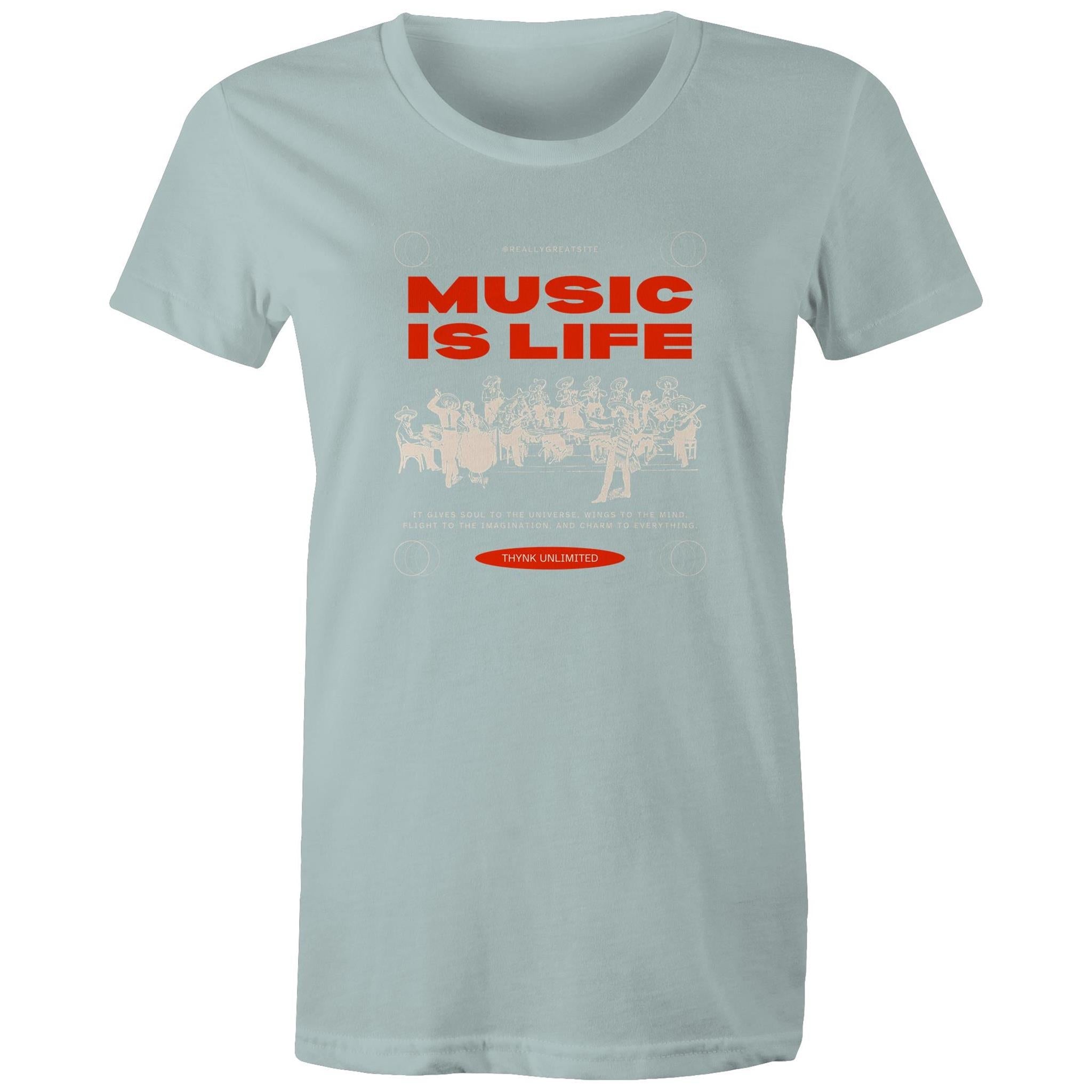 Women's Maple Tee Music is my Life 