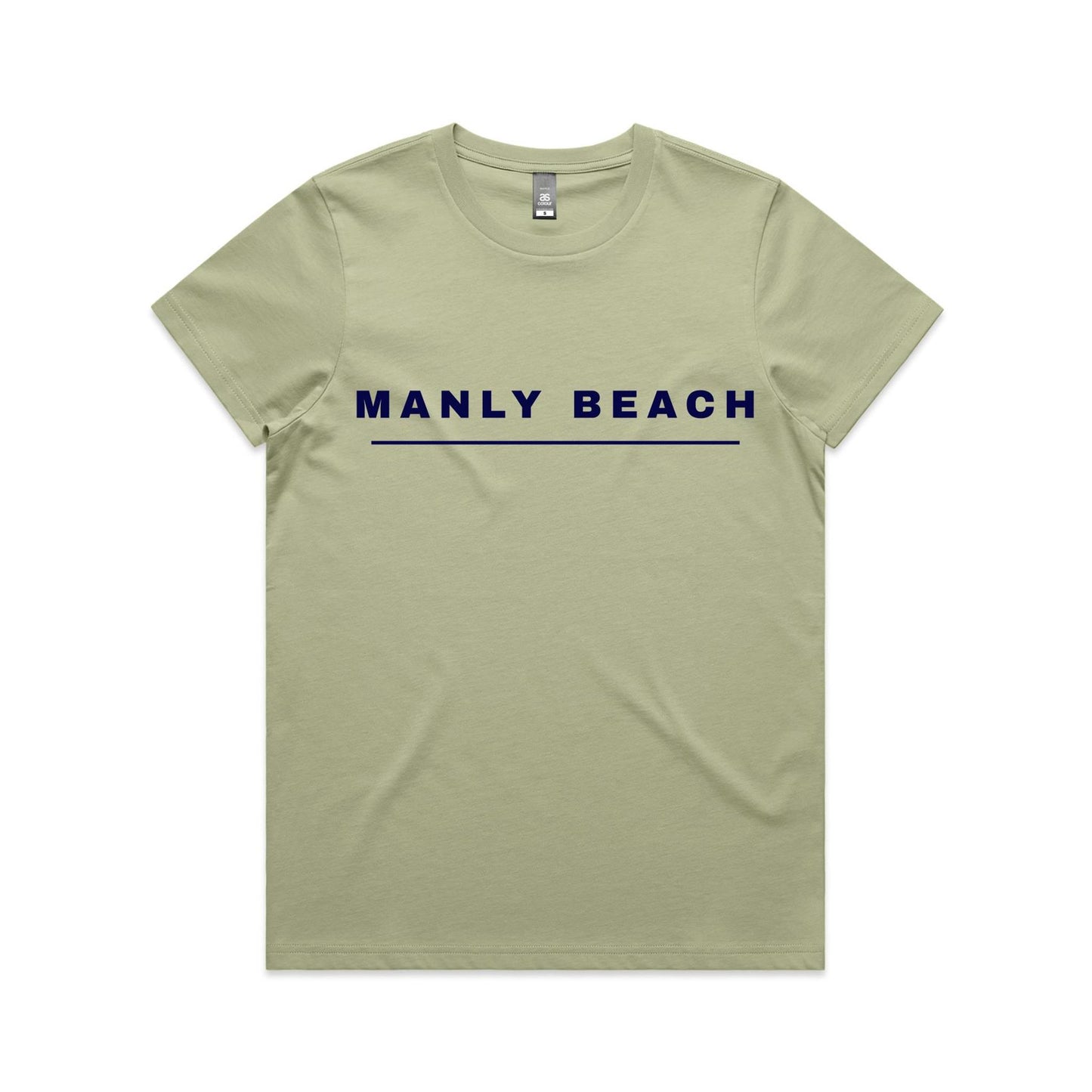 Lost Manly custom logo Manly Beach edition AS Colour Women's Maple Tee - Lost Manly Shop
