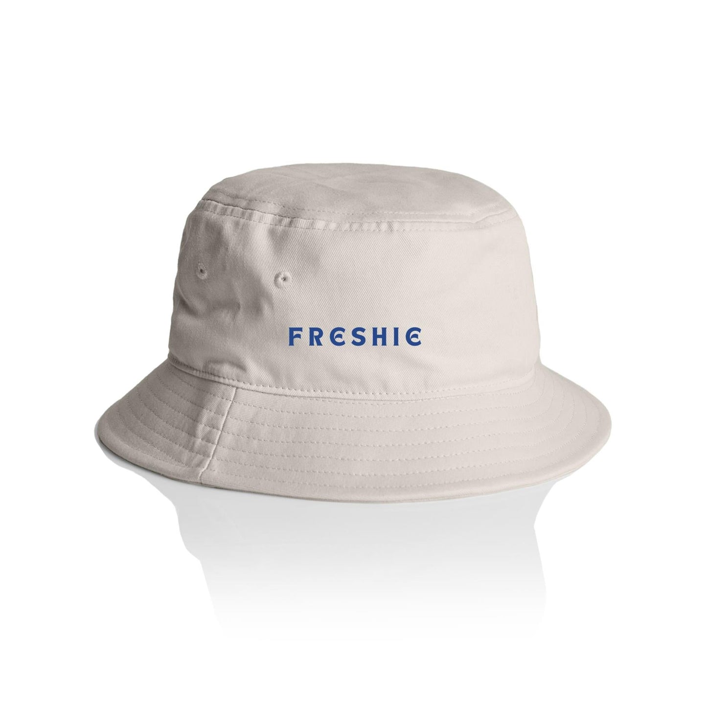 AS Colour Bucket Hat FRESHIE custom logo navy font 
