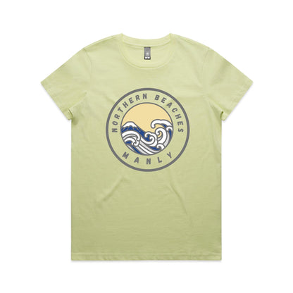 Lost Manly Custom Logo Northern Beaches Manly Edition AS Colour Women's Maple Tee - Lost Manly Shop