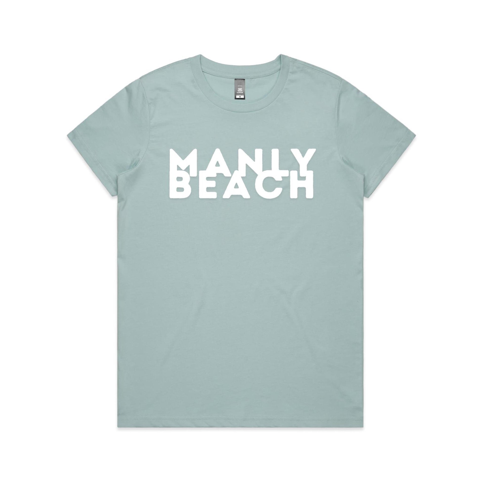 Lost Manly custom logo Manly Beach edition AS Colour Women's Maple Tee - Lost Manly Shop