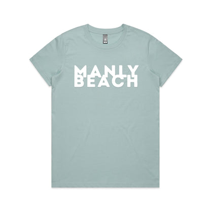 Lost Manly custom logo Manly Beach edition AS Colour Women's Maple Tee - Lost Manly Shop
