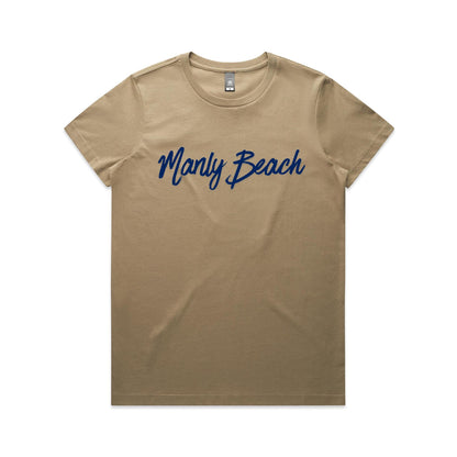 Lost Manly custom logo Manly Beach edition AS Colour Women's Maple Tee - Lost Manly Shop