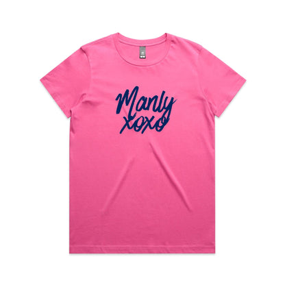 Lost Manly Manly xoxo Custom Logo Manly xoxo Edition AS Colour Women's Maple Tee