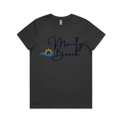 Lost Manly Custom Manly Beach Logo Limited Edition AS Colour Women's Maple Tee - Lost Manly Shop