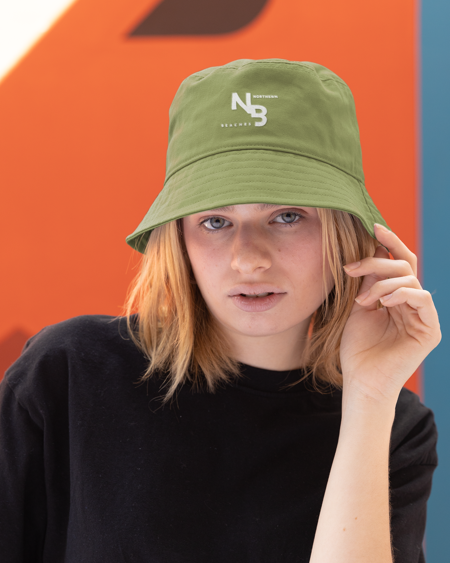Bucket hats with NB logo custom designs