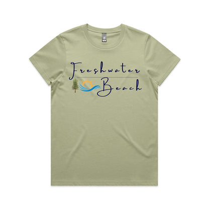 Lost Manly Custom Freshwater Beach Logo Limited Edition AS Colour Women's Maple Tee - Lost Manly Shop