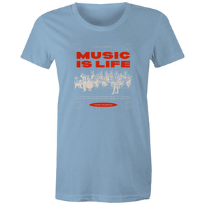 Women's Maple Tee Music is my Life 