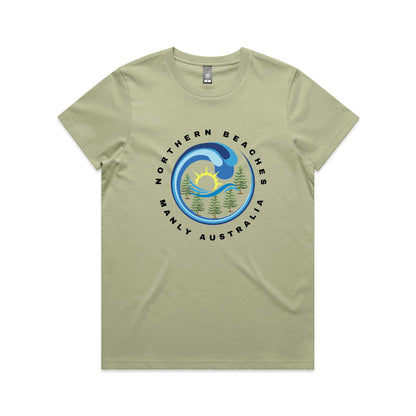 Lost Manly custom logo Manly AS Colour Women's Maple Tee - Lost Manly Shop