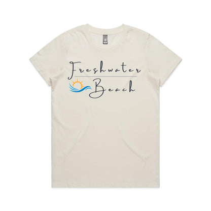 Lost Manly Custom Freshwater Beach Logo Limited Edition AS Colour Women's Maple Tee
