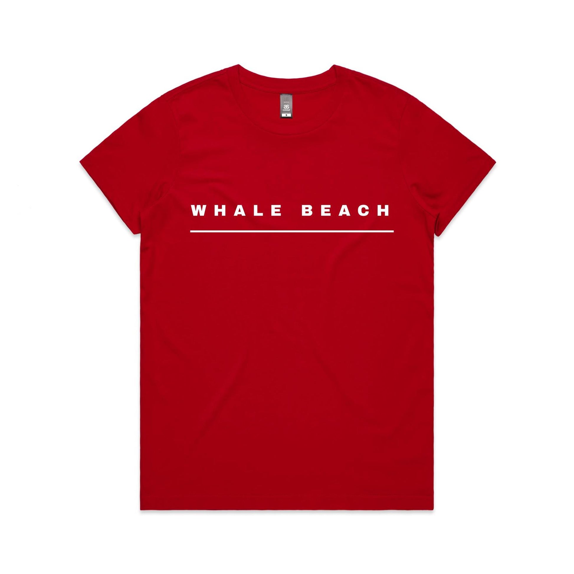 Lost Manly custom logo Whale Beach edition AS Colour Women's Maple Tee - Lost Manly Shop