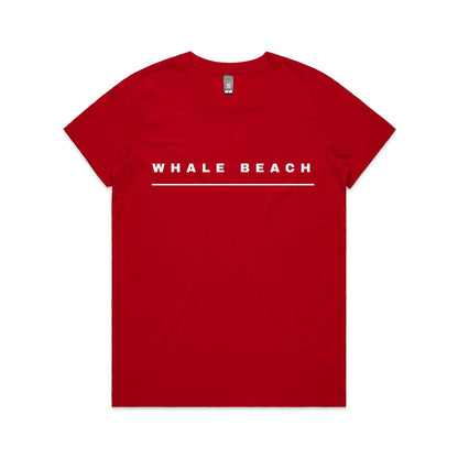 Lost Manly custom logo Whale Beach edition AS Colour Women's Maple Tee - Lost Manly Shop