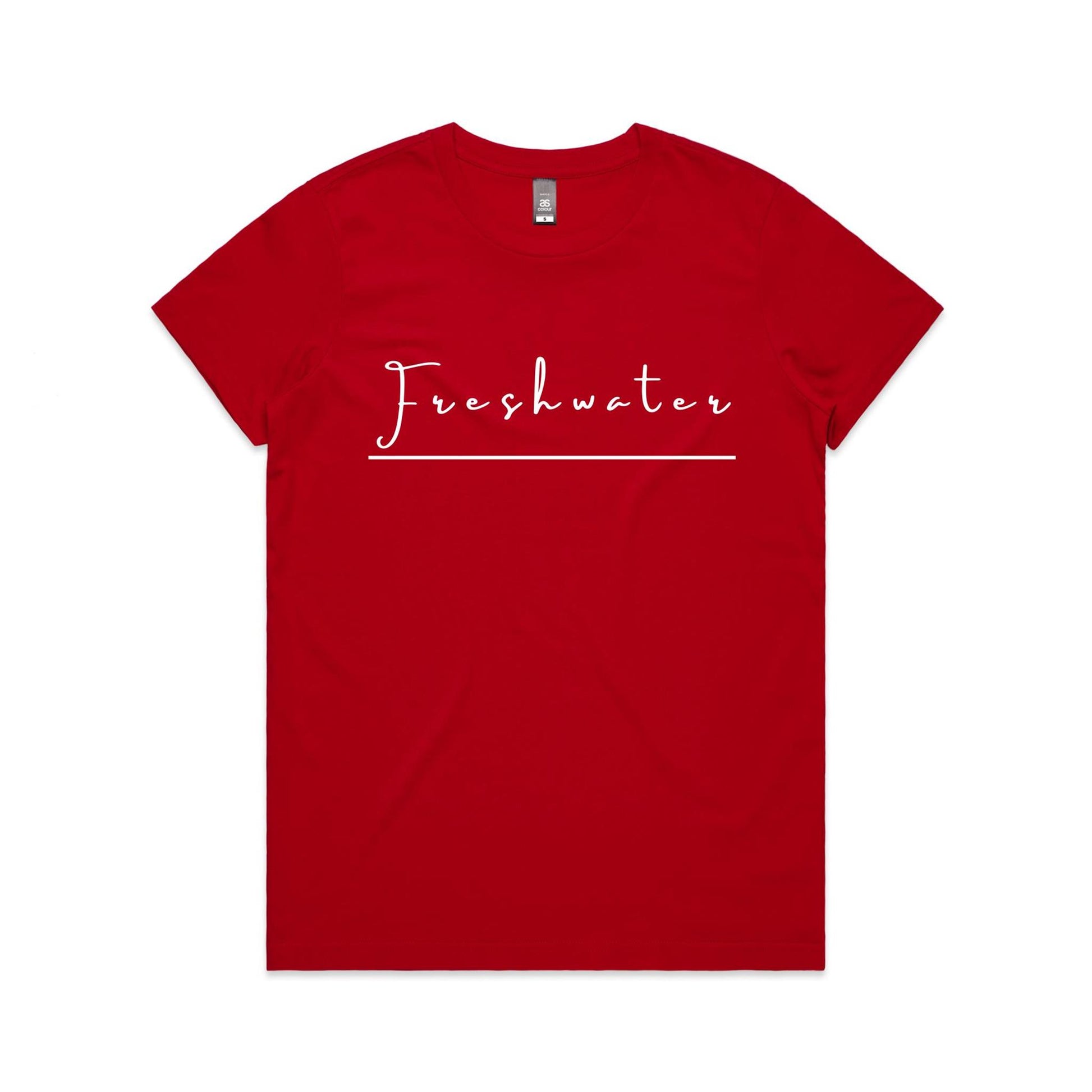 Lost Manly Custom Freshwater Beach Logo Edition AS Colour Women's Maple Tee - Lost Manly Shop