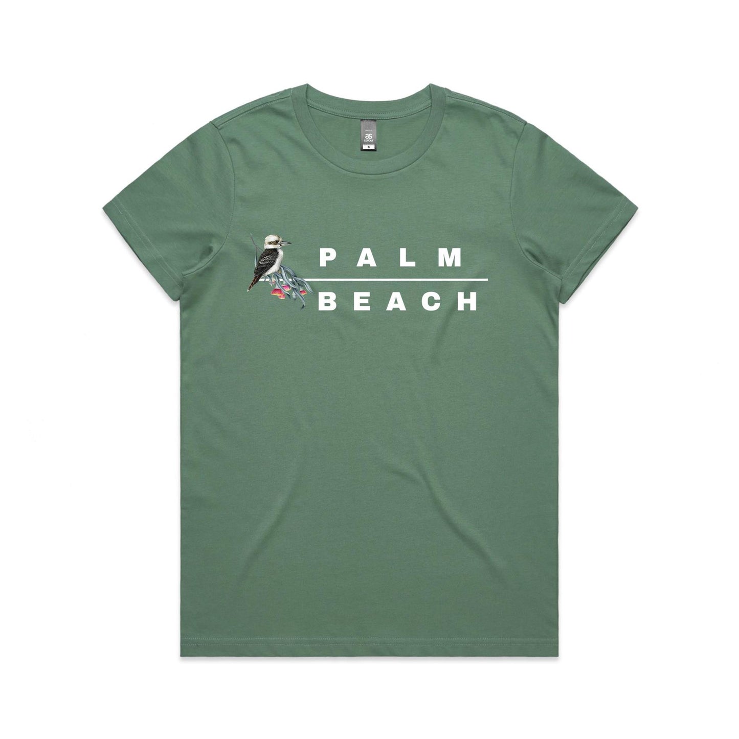 Lost Manly custom logo Palm Beach edition AS Colour Women's Maple Tee - Lost Manly Shop