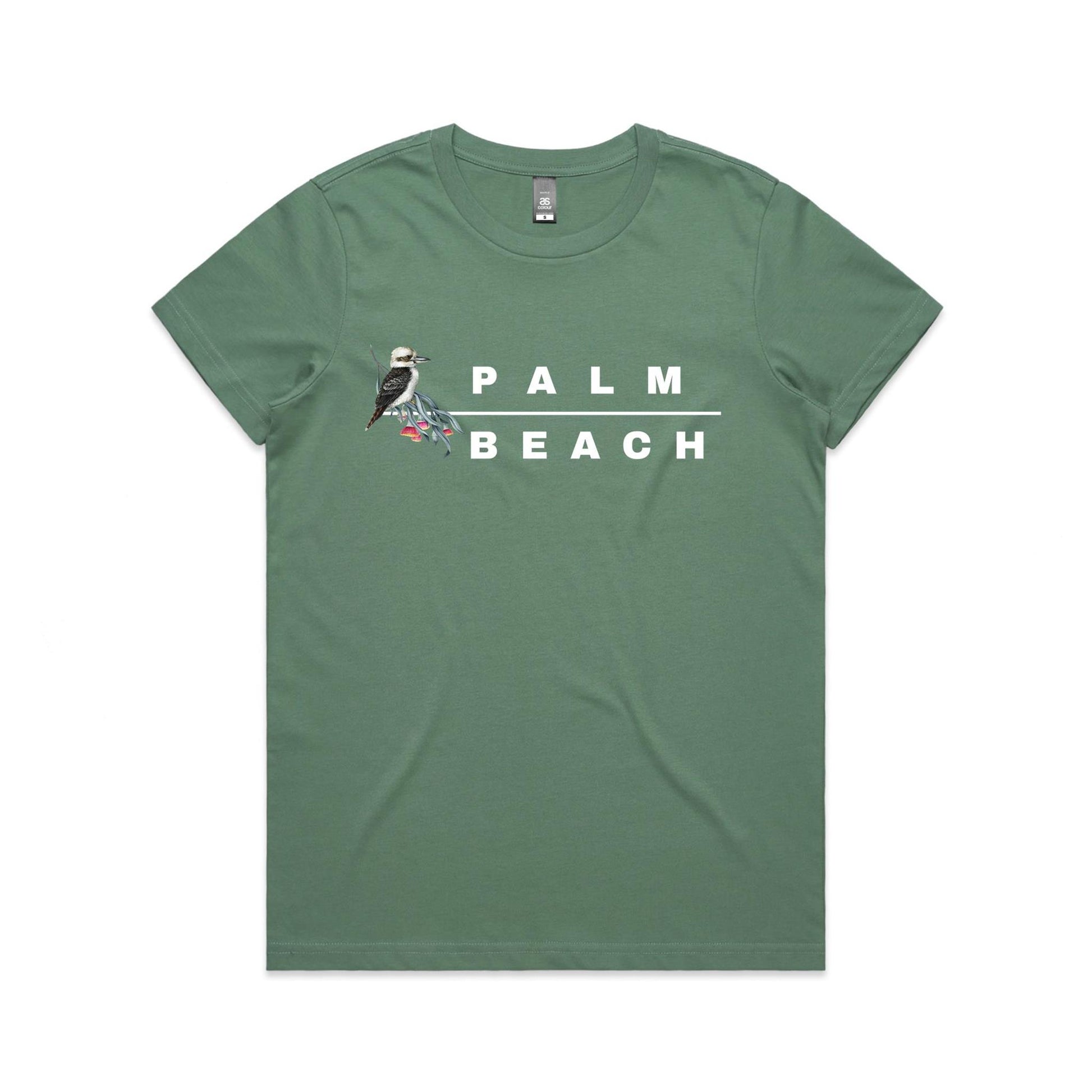 Lost Manly custom logo Palm Beach edition AS Colour Women's Maple Tee - Lost Manly Shop