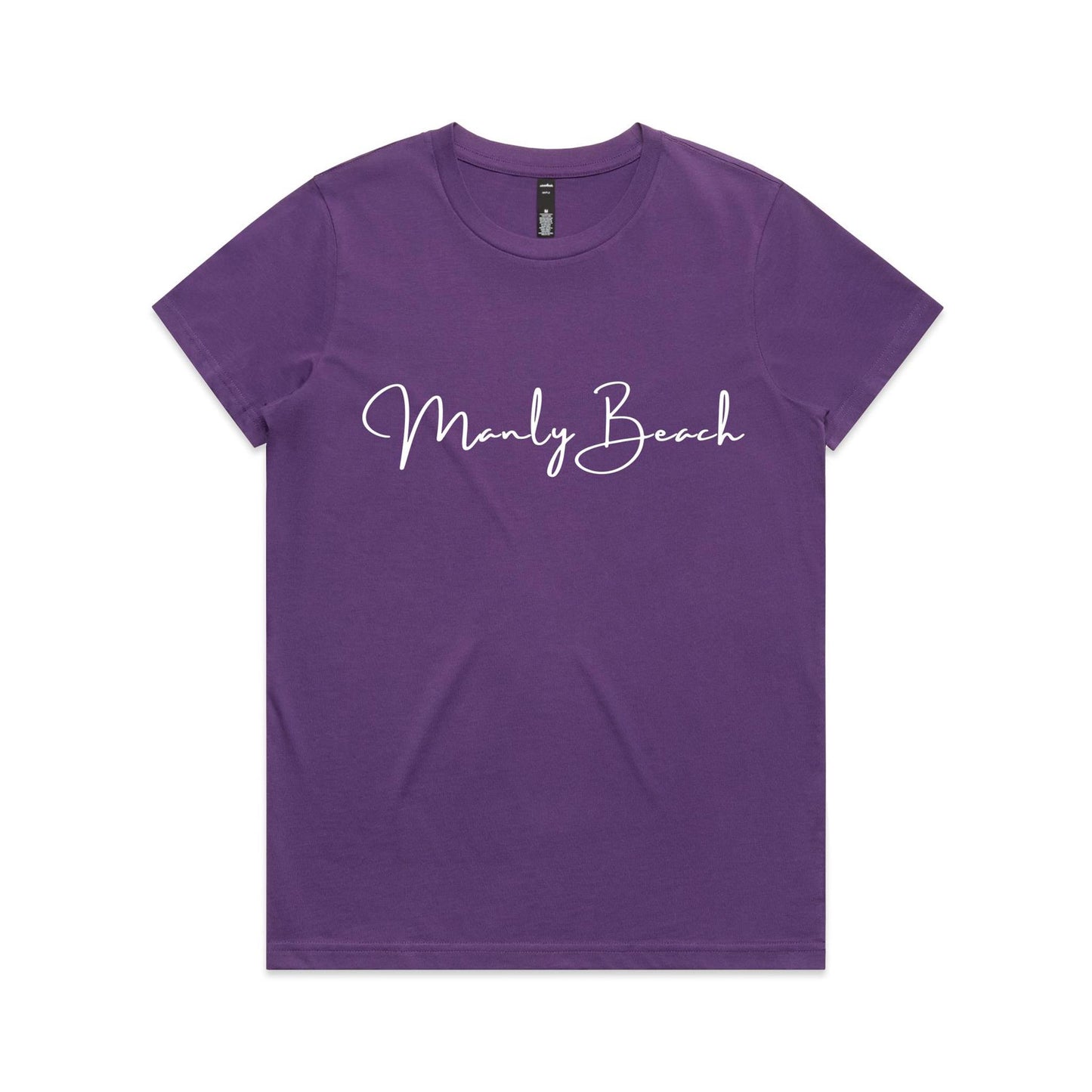 Lost Manly custom logo Manly Beach edition AS Colour Women's Maple Tee - Lost Manly Shop