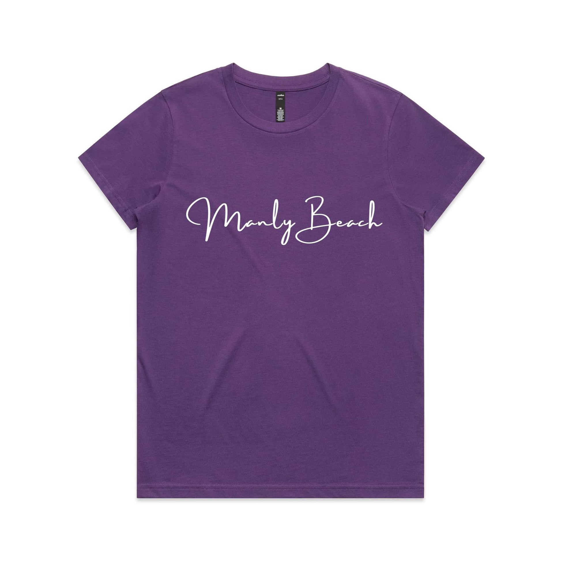 Lost Manly custom logo Manly Beach edition AS Colour Women's Maple Tee - Lost Manly Shop
