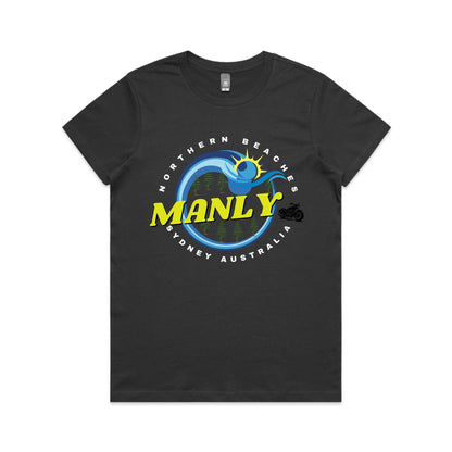 Lost Manly custom logo The Manly Barry AS Colour Women's Maple Tee - Lost Manly Shop