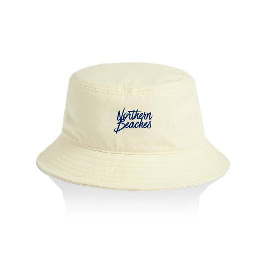 AS Colour Bucket Hat Northern Beaches Navy font 