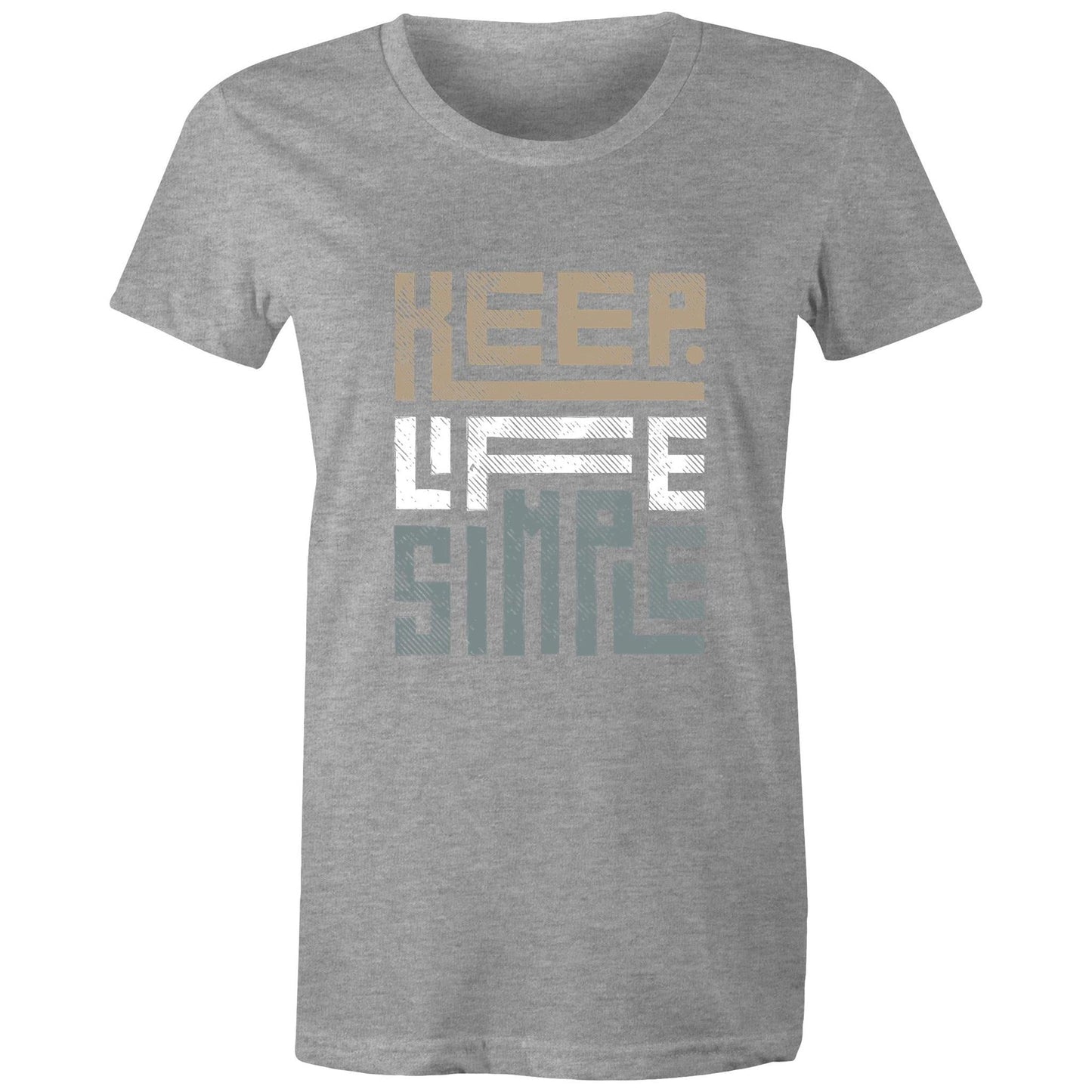 Women's Maple Tee Keep Life Simple Print 