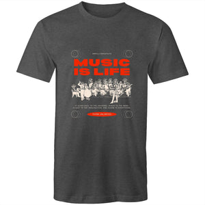 Mens T-Shirt Music is my life custom logo 
