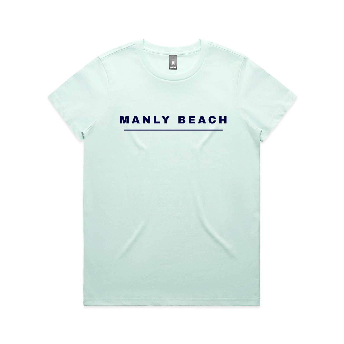 Lost Manly custom logo Manly Beach edition AS Colour Women's Maple Tee - Lost Manly Shop
