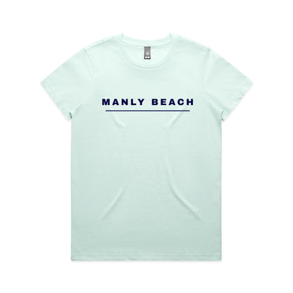 Lost Manly custom logo Manly Beach edition AS Colour Women's Maple Tee - Lost Manly Shop