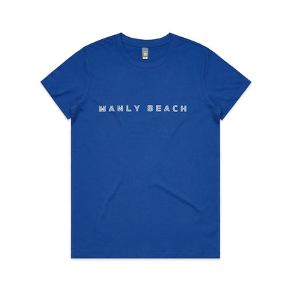 Manly Beach custom logo print on AS Colour Women's Maple Tee 