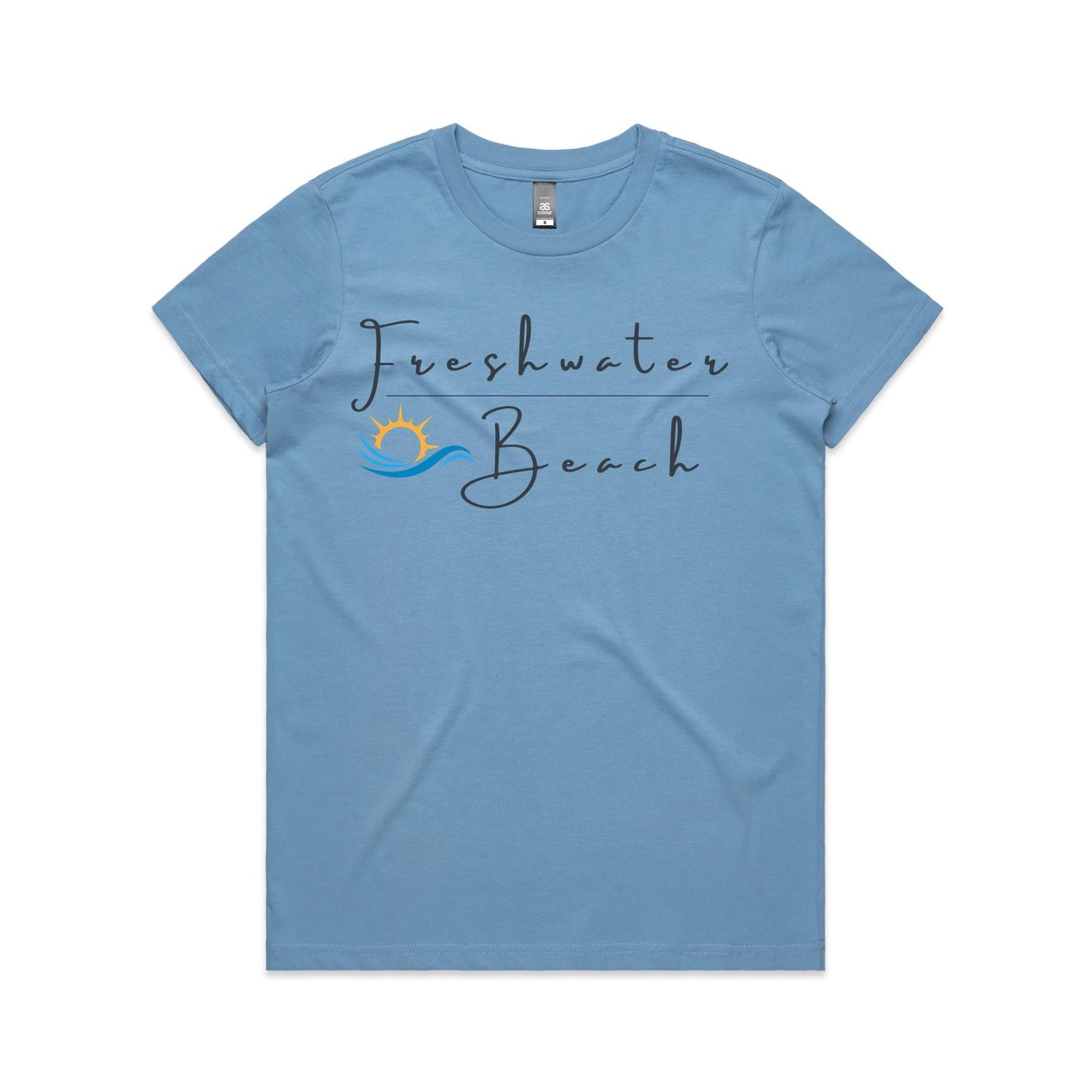 Lost Manly Custom Freshwater Beach Logo Limited Edition AS Colour Women's Maple Tee