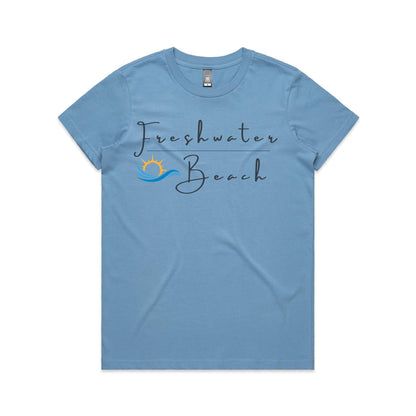 Lost Manly Custom Freshwater Beach Logo Limited Edition AS Colour Women's Maple Tee