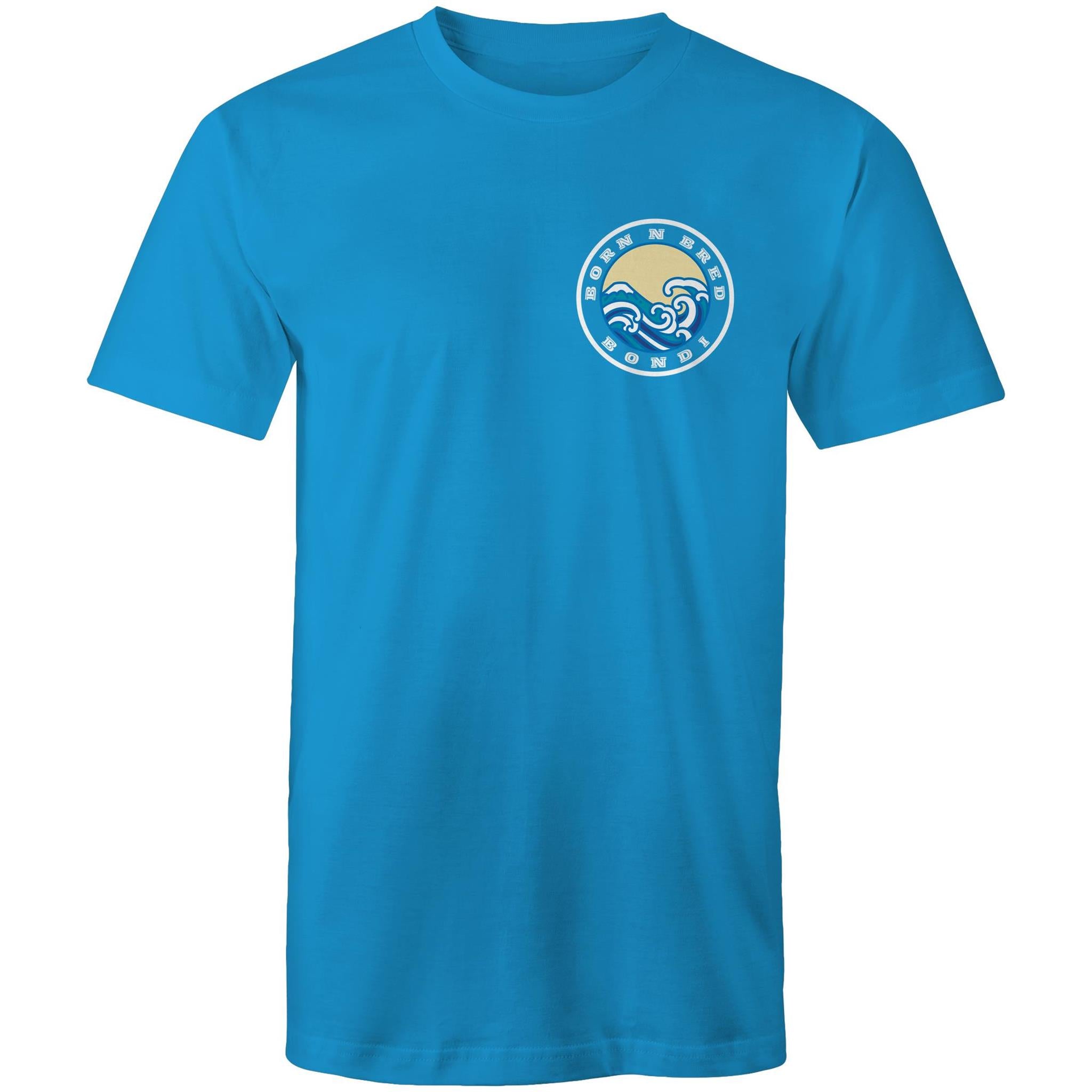 Bondi Born n Bred / Collaroy custom logos printed on AS Colour Staple - Mens T-Shirt 
