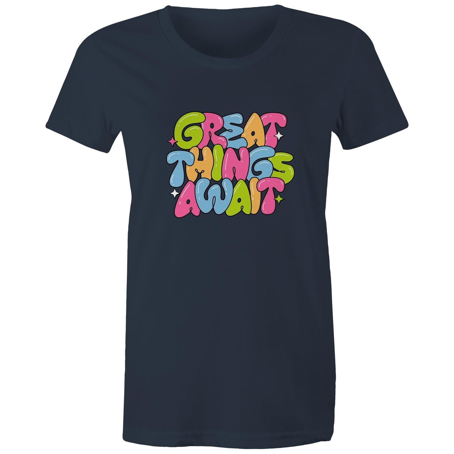 Women's Maple Tee Great Things Await 