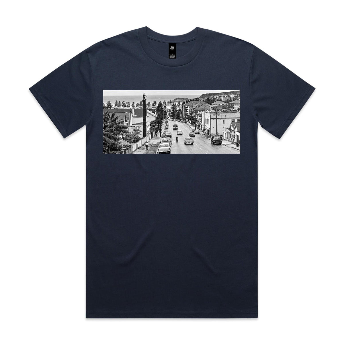 Vintage Manly Tyre Man Cotton T-Shirt | Northern Beaches