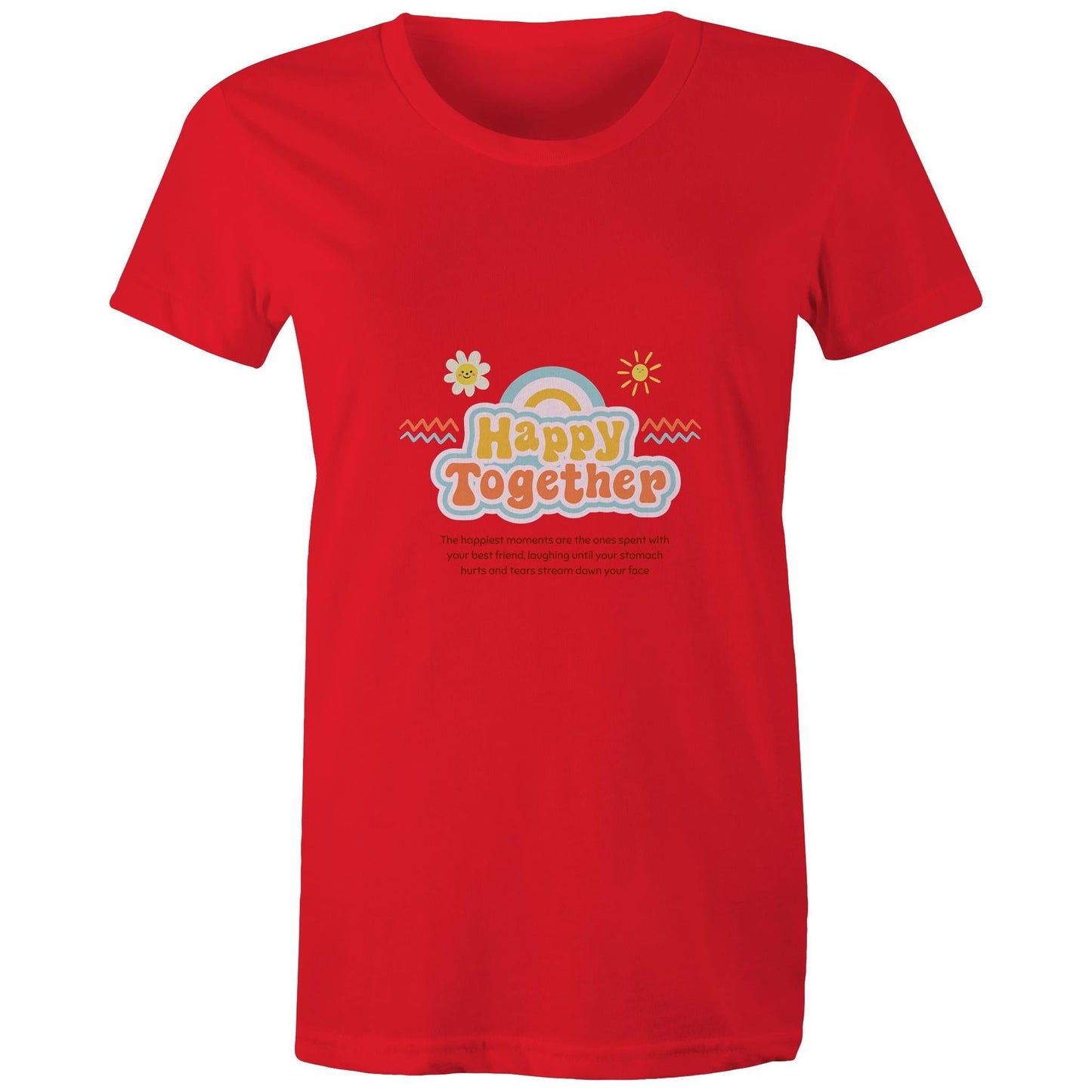 Maple Tee Happy Together Logo Print 