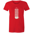 Women's Maple Tee Coffee Print 