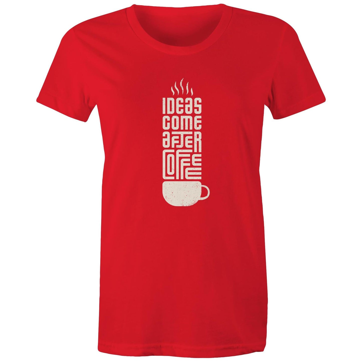Women's Maple Tee Coffee Print 