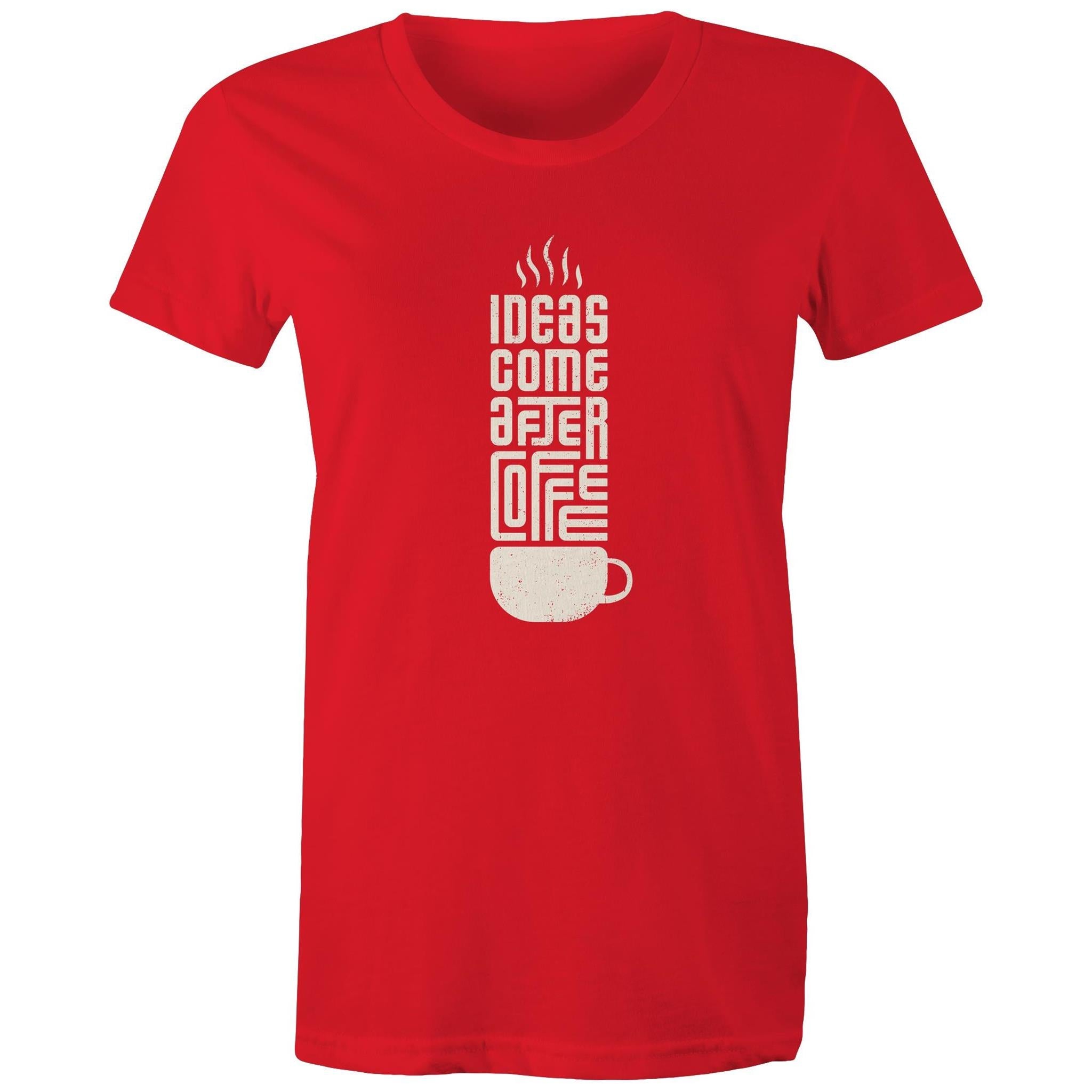Women's Maple Tee Coffee Print 