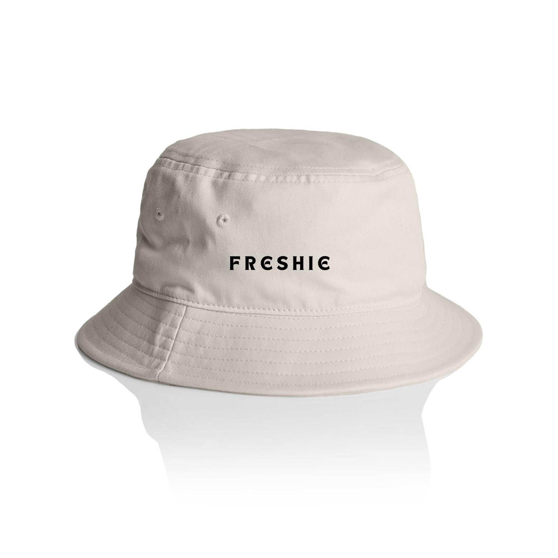 AS Colour Bucket Hat Freshie custom logo black font 