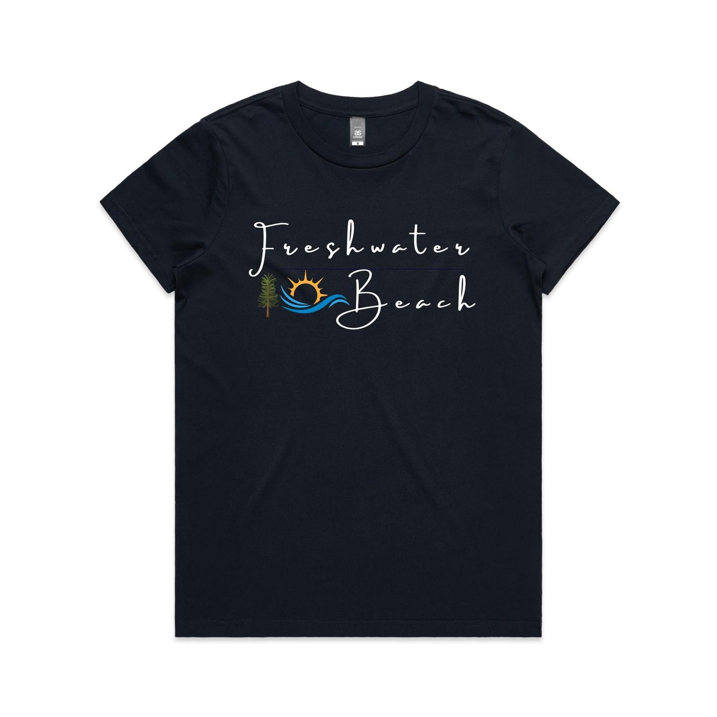 Lost Manly custom logo Manly Beach edition AS Colour Women's Maple Tee - Lost Manly Shop