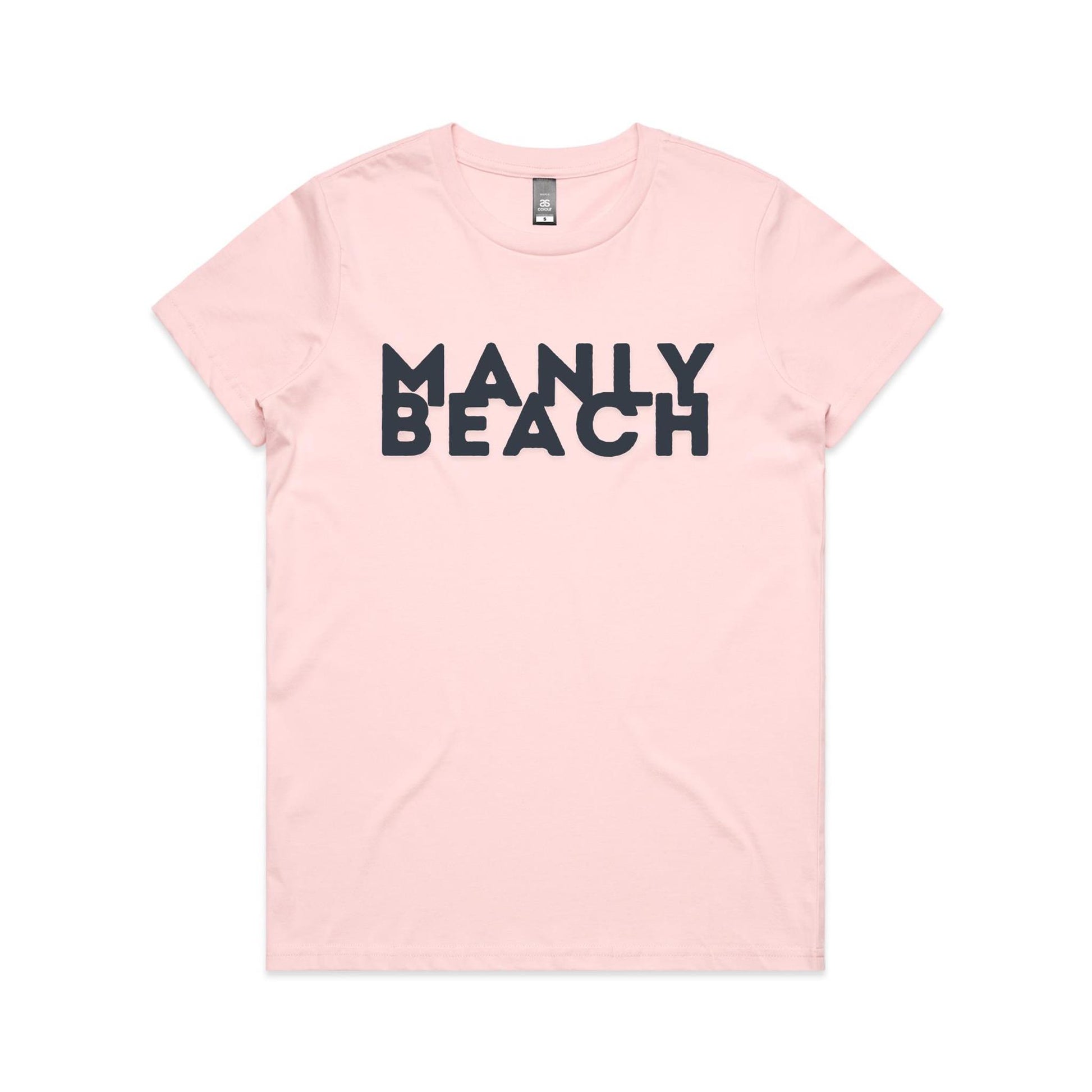 Lost Manly Custom Logo Manly Beach Edition AS Colour Women's Maple Tee. - Lost Manly Shop